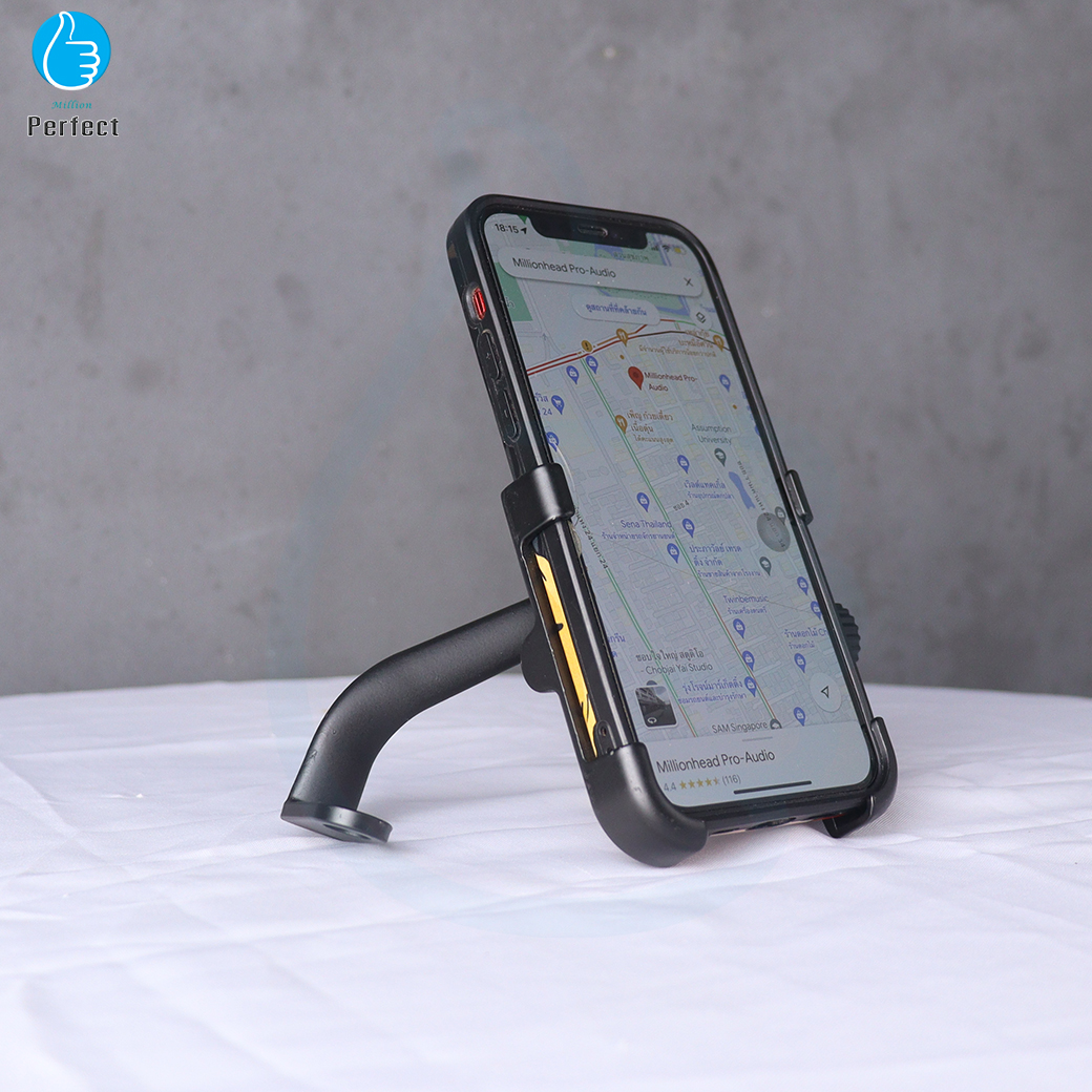 ที่จับโทรศัพท์มอเตอร์ไซค์ Motorcycle Holder ที่จับโทรศัพท์ จักรยานยนต์ ขาจับโทรศัพท์มอเตอร์ไซค์ หมุนได้ 360 องศา By Millionperfect รุ่น MB - 003