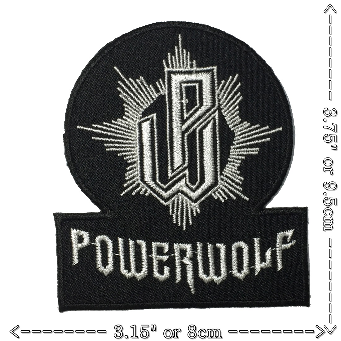 Power Wolf ตัวรีดติดเสื้อ อาร์มรีด อาร์มปัก ตกแต่งเสื้อผ้า หมวก กระเป๋า แจ๊คเก็ตยีนส์ Rock Iron on Embroidered Patch
