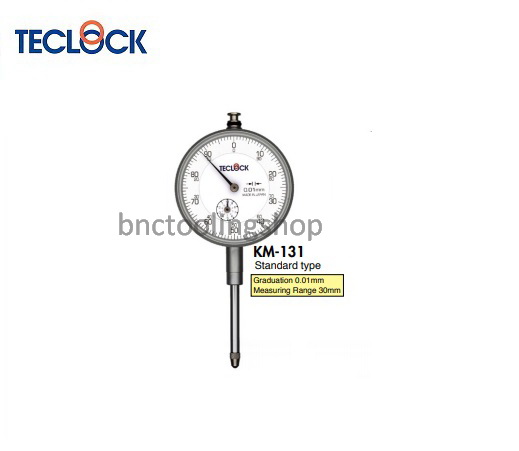 ไดอัลเกจแกนวัดยาวความละเอียด 0.01มิล,Long Stroke Dial Indicator Graduation 0.01mm,TECLOCK,KM-131