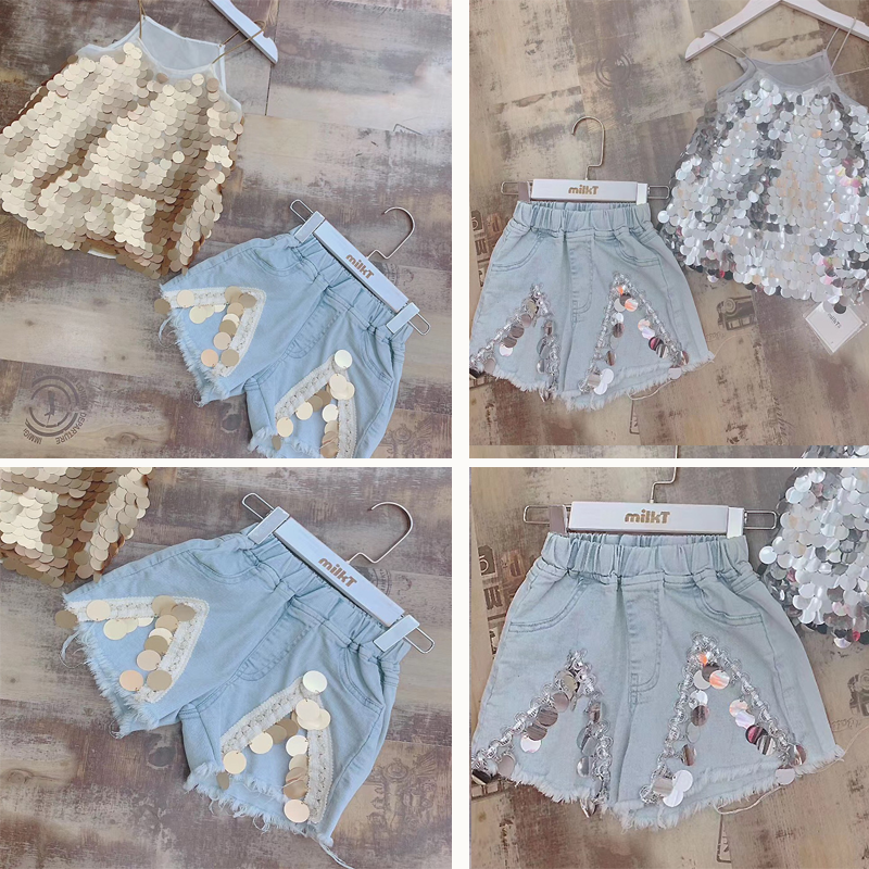 GS7/🧸พร้อมส่ง🧸ชุดเด็กผู้หญิงเสื้อ กางเกง วิบวับต้องรุ่นนี้เลยค่ะ ( งานขายแยก )