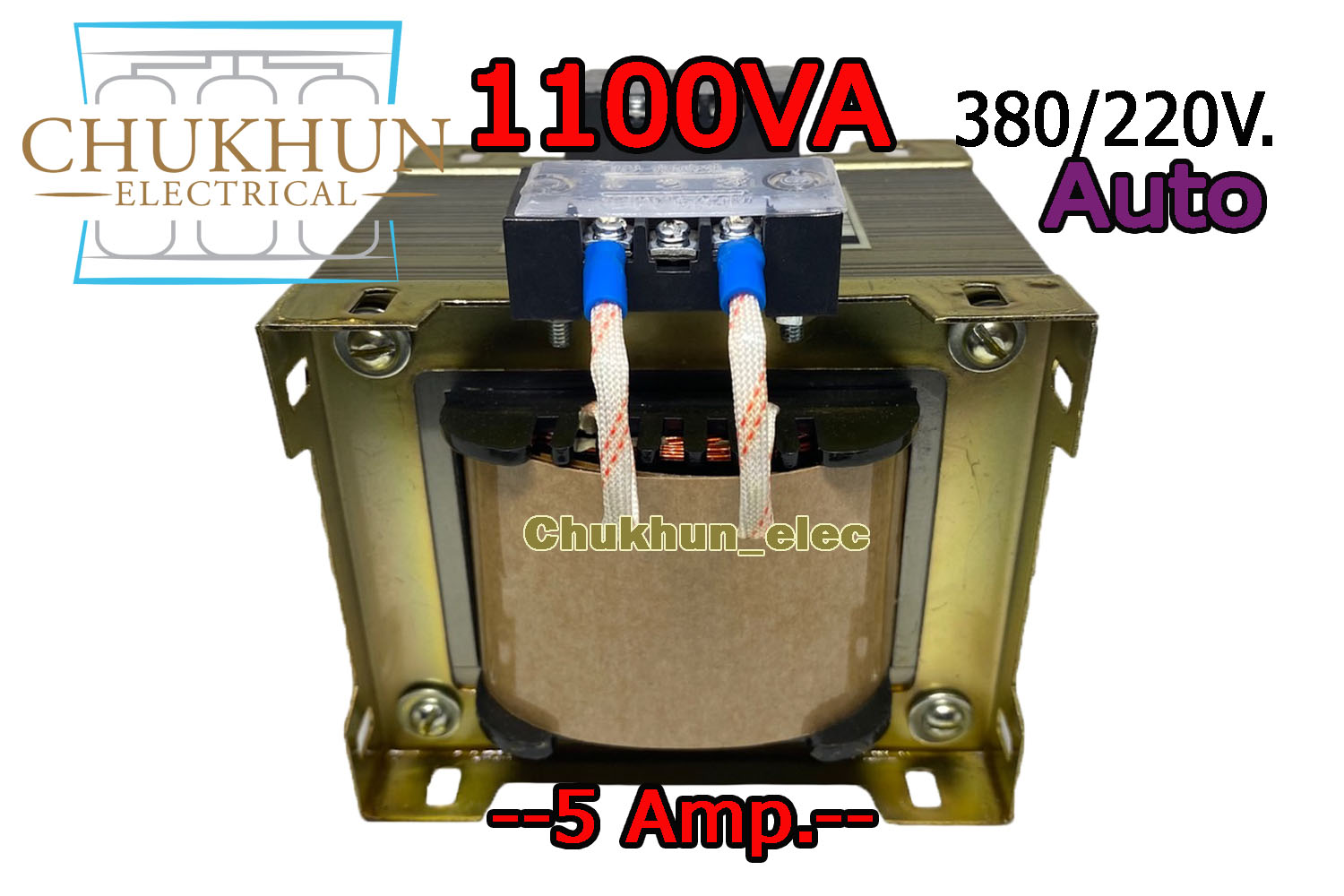 หม้อแปลง Input 380V. Output 220V. 5Amp