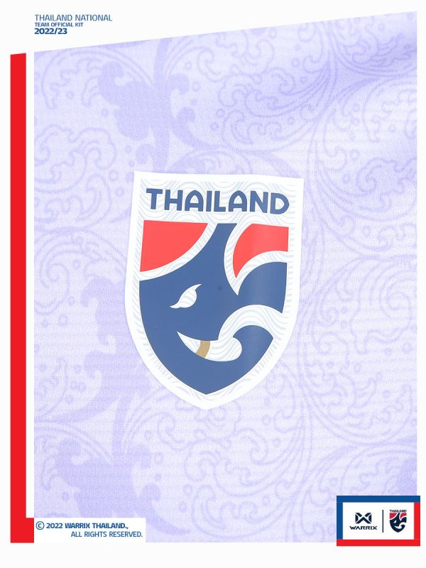 เสื้อเชียร์คอกลม 2022-2023 เสื้อฟุตบอลทีมชาติไทย Thailand National Team Kit (Cheer Version) WA-224FBATH53