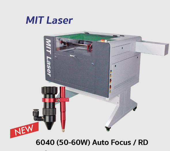 เครื่องตัดเลเซอร์ / เครื่องยิงเลเซอร์ MIT Laser 6040 (50-60W) Auto Focus / RD