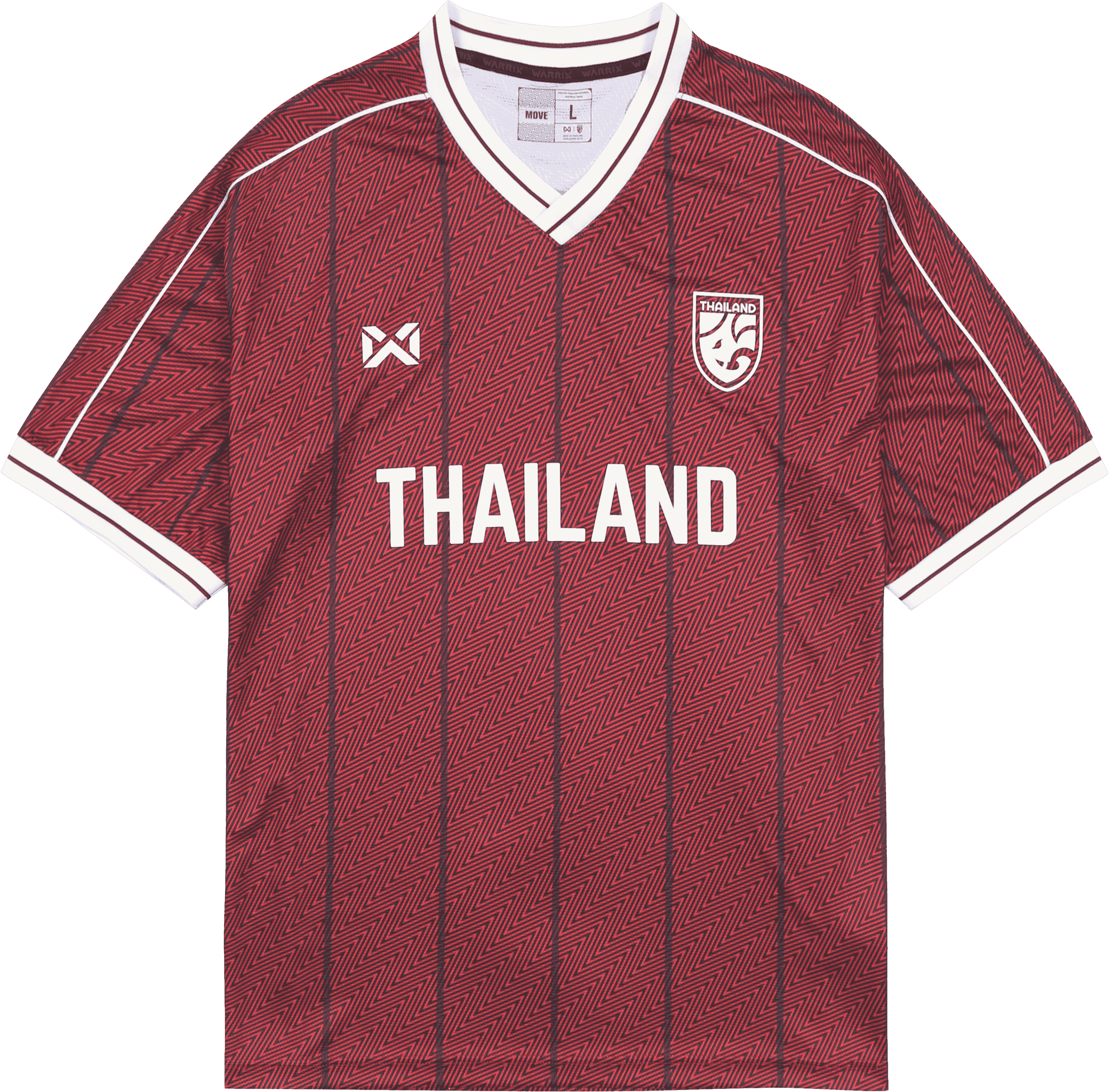 พร้อมส่งที่แรก WARRIX Oversize แขนสั้น เสื้อบอลไลฟ์สไตล์ เสื้อทีมชาติไทยทรงโอเวอร์ไซส์ (WA-243FBATH10) - สีน้ำเงิน/ดำ/แดง