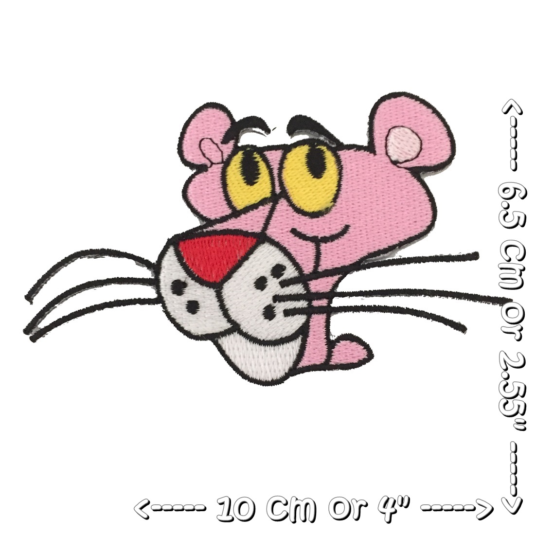 พิงค์แพนเตอร์ PinkPanther ตัวรีดติดเสื้อ อาร์มรีด อาร์มปัก ตกแต่งเสื้อผ้า หมวก กระเป๋า แจ๊คเก็ตยีนส์ Cute Embroidered Iron on Patch