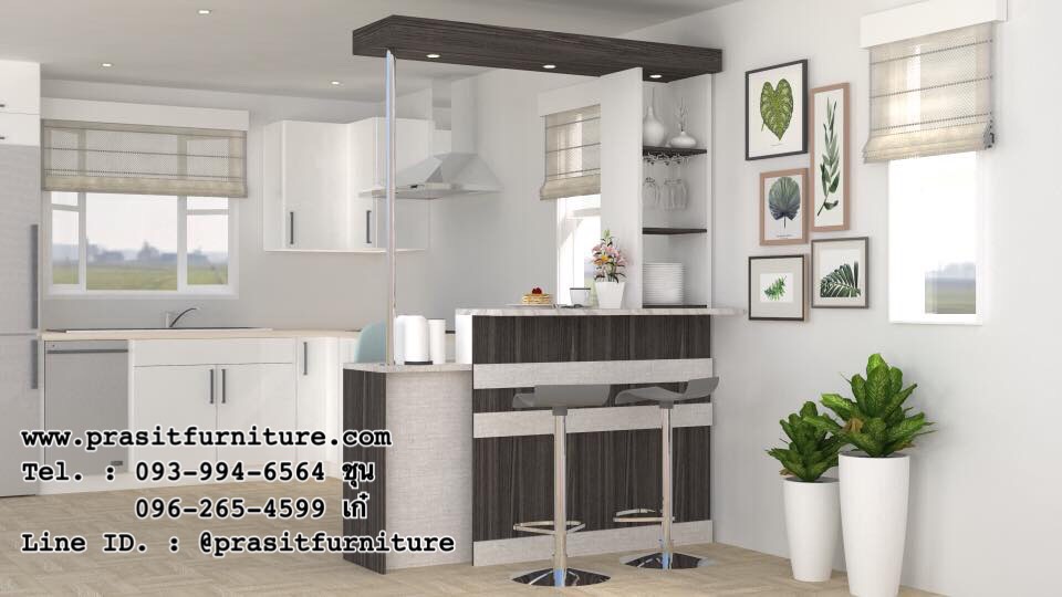 เคาน์เตอร์เอนกประสงค์ เคาน์เตอร์บาร์ รุ่น CT-002 (มีภาพสินค้าจริง)