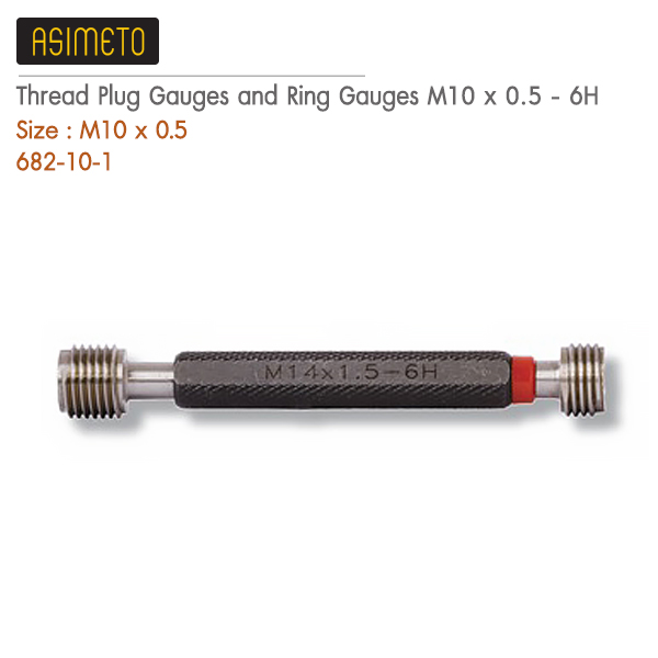 Asimeto,Thread Plug Gauges and Ring Gauges M10 x 0.5-6H,682-10-1