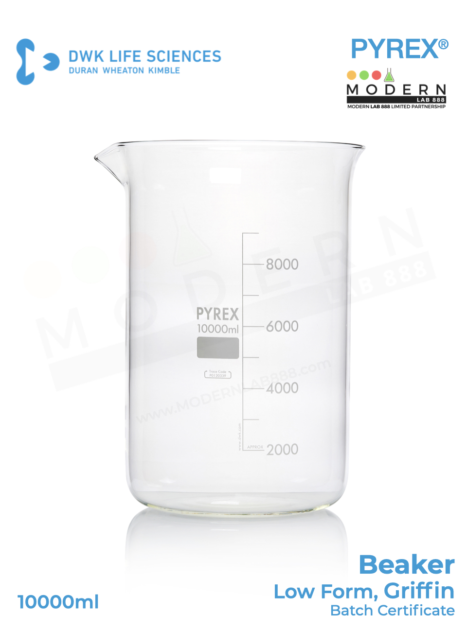บีกเกอร์ทรงเตี้ย / Beaker, Low Form, Griffin, PYREX