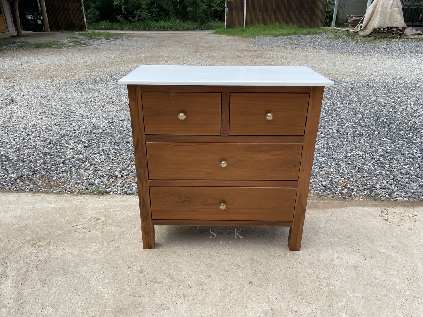 ตู้ลิ้นชักคลาสสิค (สีสัก)