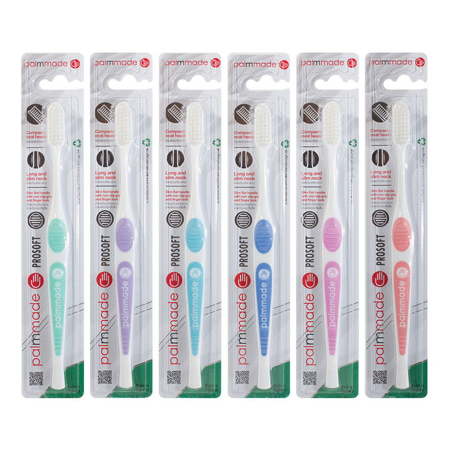 แปรงสีฟัน ปาล์มเมด โปรซอฟ (6 ชิ้น)