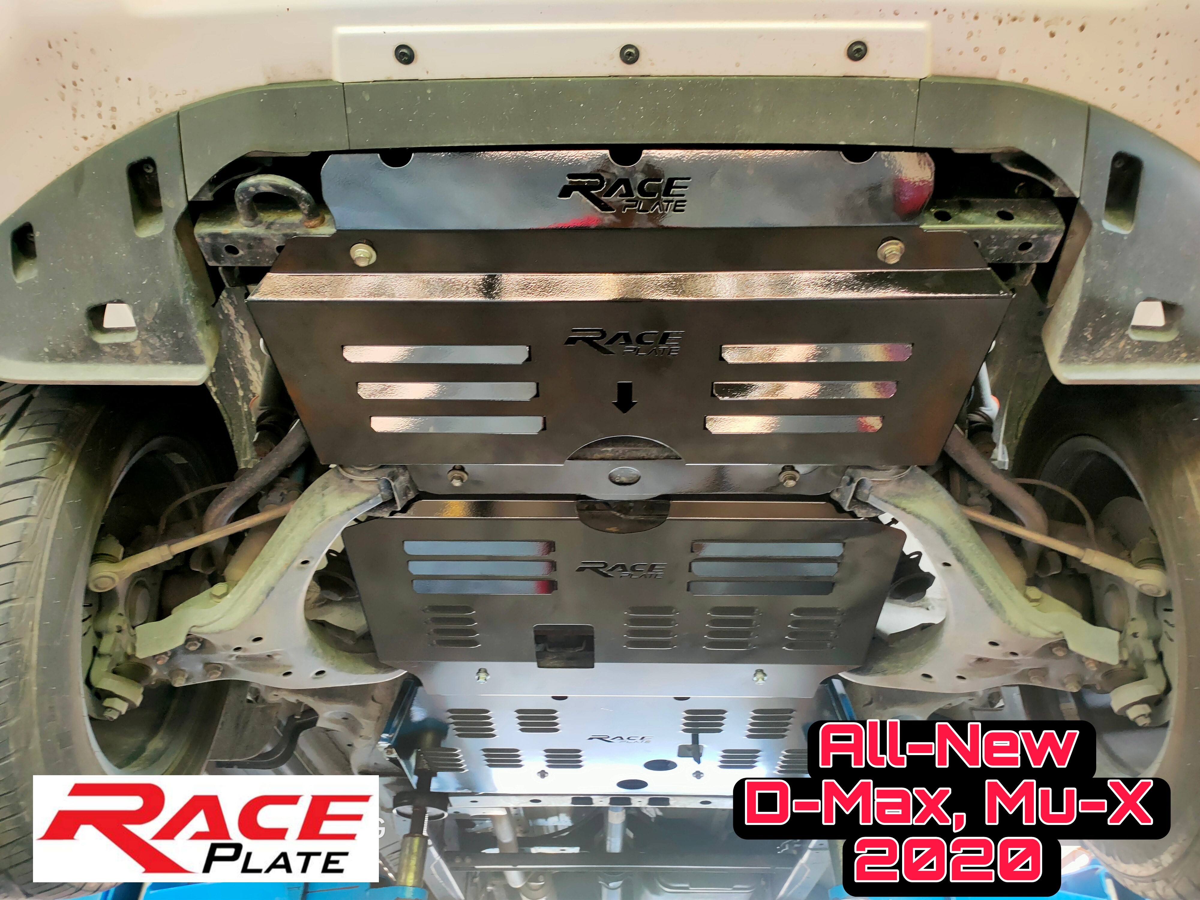 แผ่นปิดใต้ห้องเครื่องอลูมิเนียม Isuzu All New Dmax , Mu-X 2020 Raceplate_Undertray สำเนา