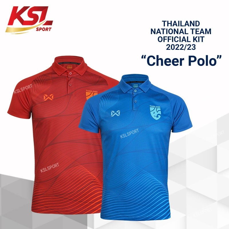 เสื้อเชียร์คอโปโล 2022-2023 เสื้อฟุตบอลทีมชาติไทย Thailand National Team Kit (Cheer Polo Version) WA-224FBATH30