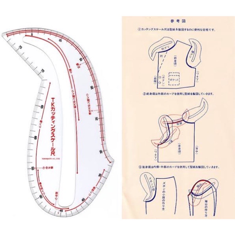 Kawaguchi cutting scale ไม้บรรทัดวัดสเกล ญี่ปุ่นแท้ 05-531