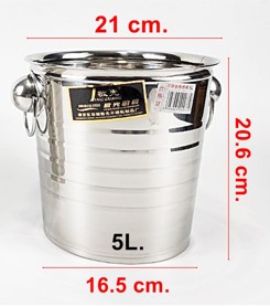 ถังแช่ไวน์สแตนเลส 22 ซม. (5 ลิตร)