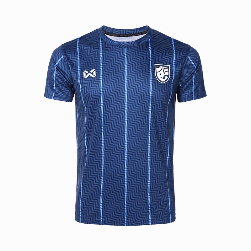 ใหม่ล่าสุด! WARRIX Cheer Icon Jersey เสื้อเชียร์คอกลมทีมชาติไทย แขนสั้น ใส่สบาย ระบายอากาศได้ดี (WA-244FBATH53) - สีดำ/น้ำเงิน/แดง/ขาวงาช้าง