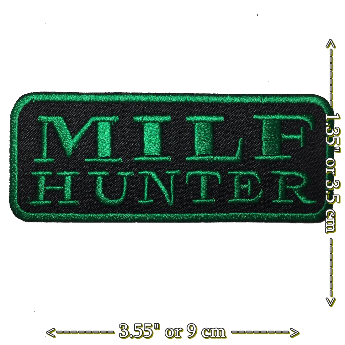 MILF Hunter ตัวรีดติดเสื้อ อาร์มรีด อาร์มปัก ตกแต่งเสื้อผ้า หมวก กระเป๋า แจ๊คเก็ตยีนส์ Quote Embroidered Iron on Patch