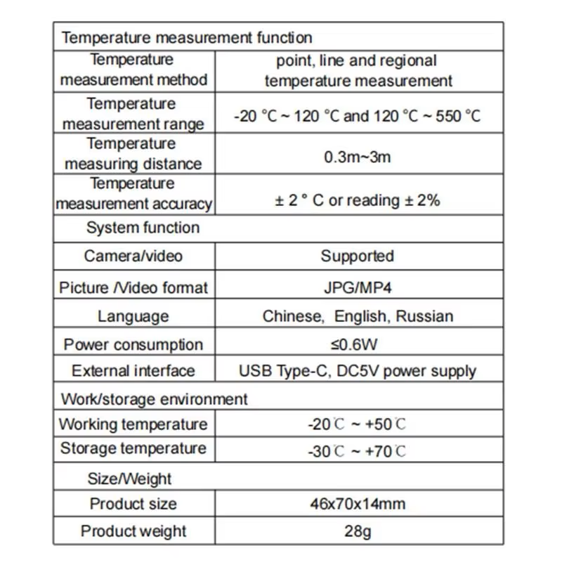 HTI, Hti HT-105 Mobir Thermal Camera Android 160x120 Infrared Thermal Imager for Phone Panel PCB Circuit Repair Tool,กล้องถ่ายภาพความร้อน,