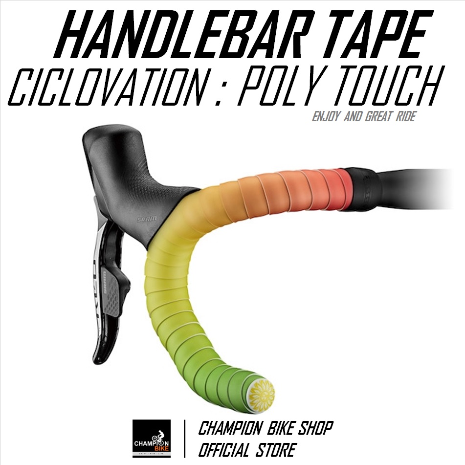 ผ้าพันแฮนด์เสือหมอบ สีเฟดเขียว CICLOVATION : POLT TOUCH - OMBRE GREEN HANDLEBAR TAPE