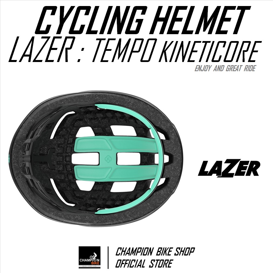 หมวกจักรยาน LAZER : TEMPO KINETICORE BIKE HELMET สีดำ