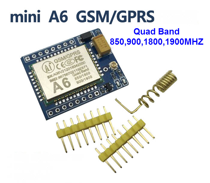 mini A6 GPRS GSM Kit Wireless Extension Module Board Antenna