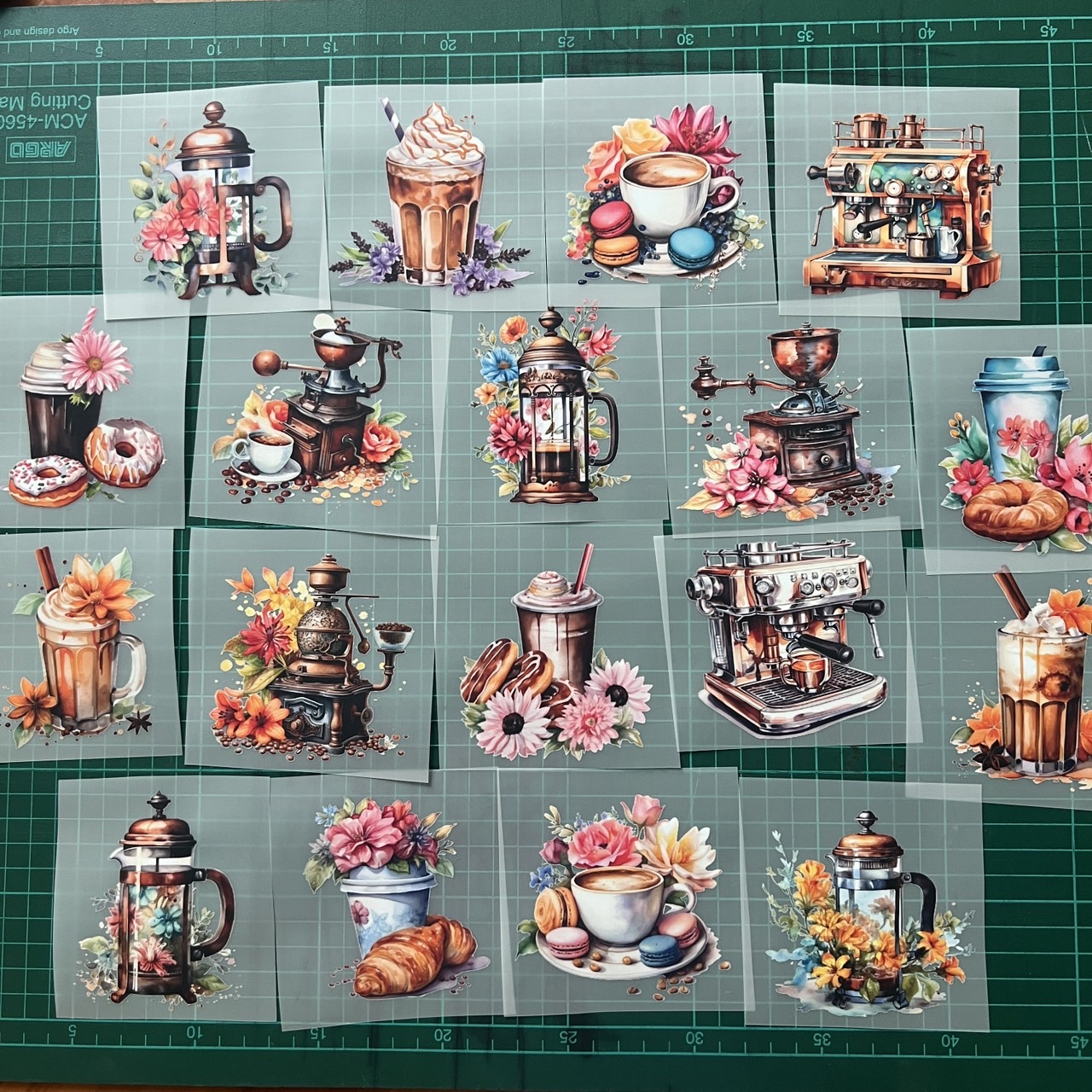 ตัวรีดติดเสื้อ บาริสต้า กาแฟ ฟิลม์รีดร้อน พิมพ์ลาย สติกเกอร์รีดติดเสื้อ สกรีนลาย ฟิลม์ DFT DTF