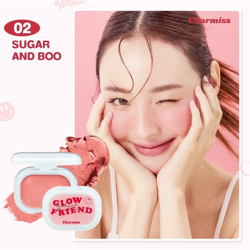 Charmiss Glowfriend Natural Blush On 4g #03 Spoil Me ชาร์มิส โกลว์เฟรนด์ เนอเชอรัล บลัช ออน 4g บลัชออนเนื้อโมจิชาร์มิส นุ่ม แต่ไม่เหนียวเหนอะหนะ สี 03 Spoil Me – สีน้ำตาลประกายชิมเมอร์