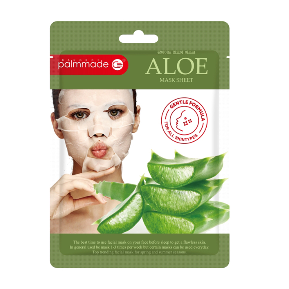 ปาล์มเมด อโล มาส์ก ชีท (12 ชิ้น) PALMMADE ALOE MASK SHEET (12 pcs)