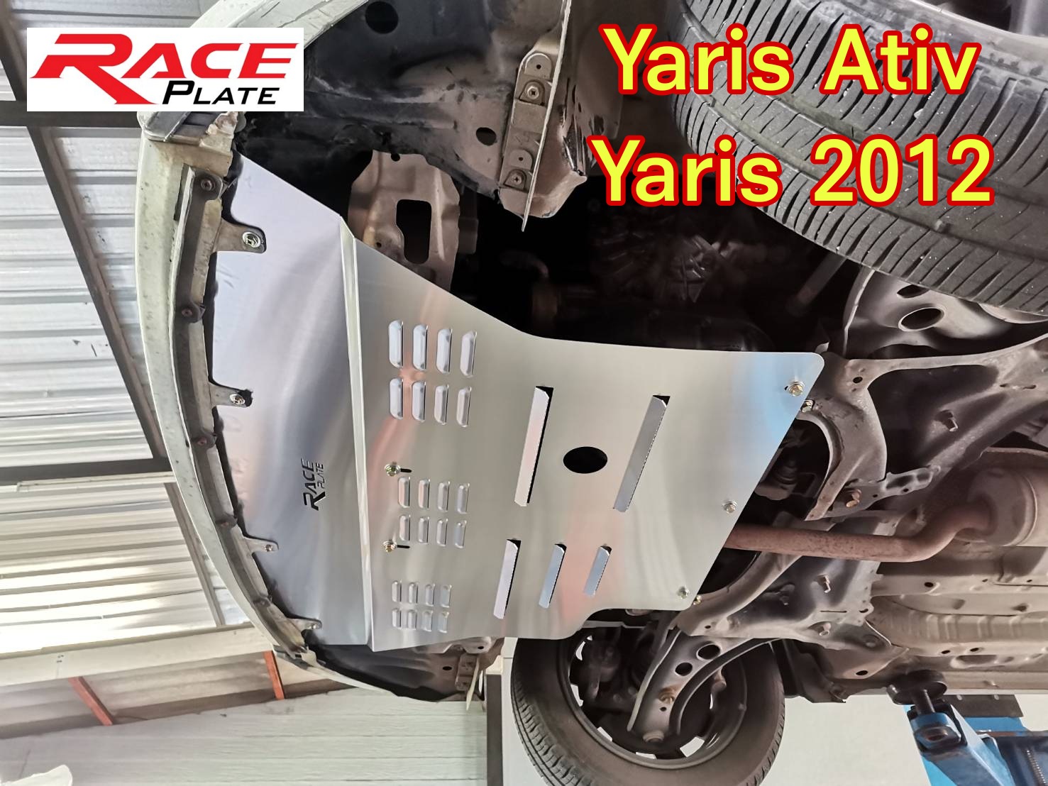แผ่นปิดใต้ห้องเครื่องอลูมิเนียม Yaris Xp150-152, Yaris Eco, Yaris Ativ 2012-2022 Raceplate_Undertray