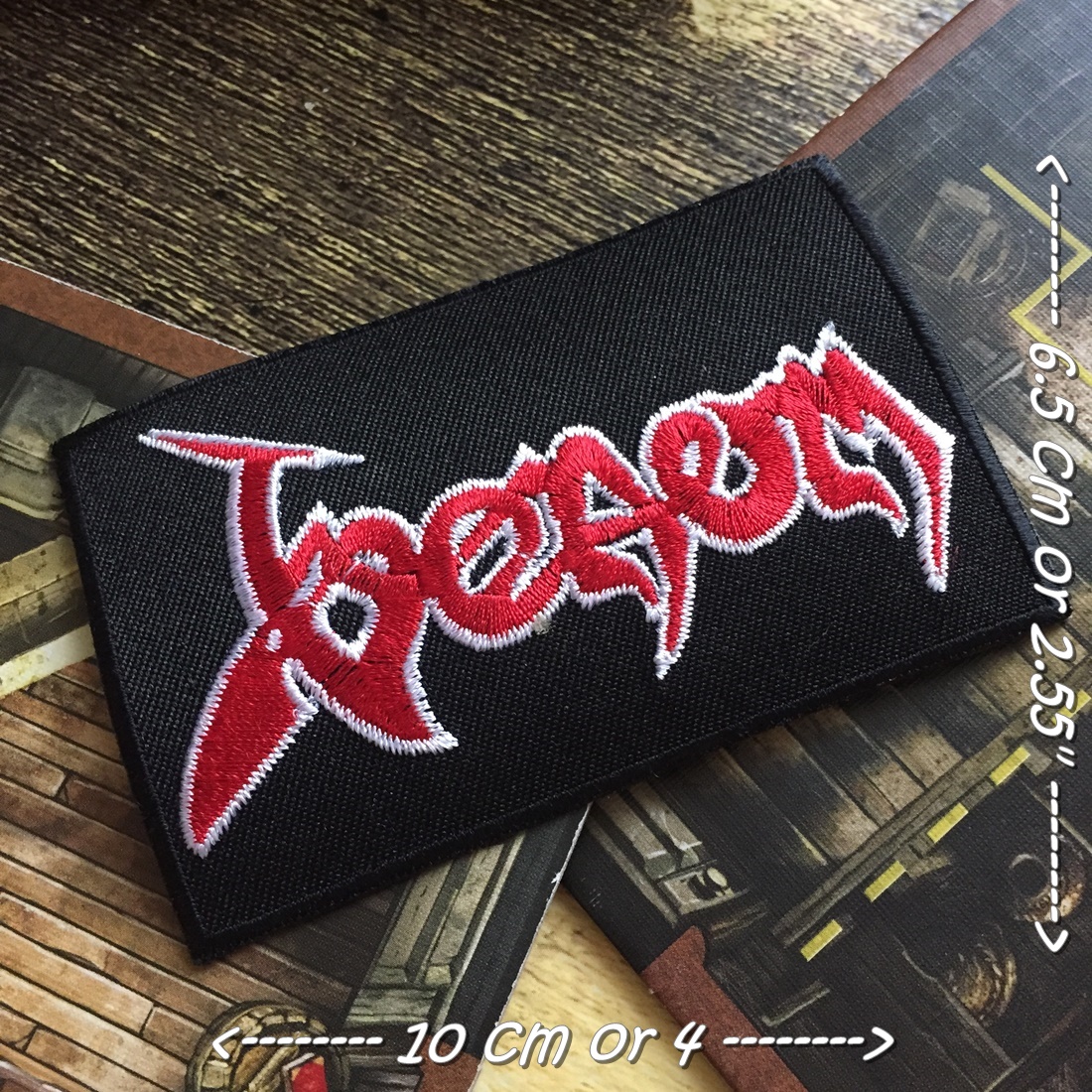 Venom วงดนตรี ร็อค เฮฟวี่เมทัล พังค์ ตัวรีดแบบปัก อาร์มปัก ตัวรีดติดเสื้อ ตัวรีด ติดกระเป๋า ติดหมวก ติดแจ๊คเก็ต Rock Iron on Embroidered Patch