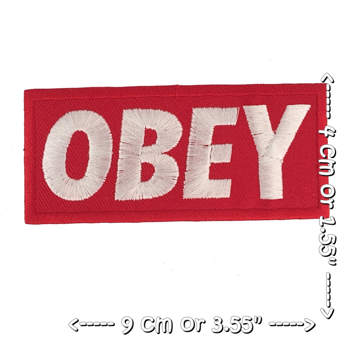 Obey ตัวรีดแบบปัก อาร์มปัก ตัวรีดติดเสื้อ ตัวรีด ติดกระเป๋า ติดหมวก ติดแจ๊คเก็ต Racing Iron on Embroidered Patch