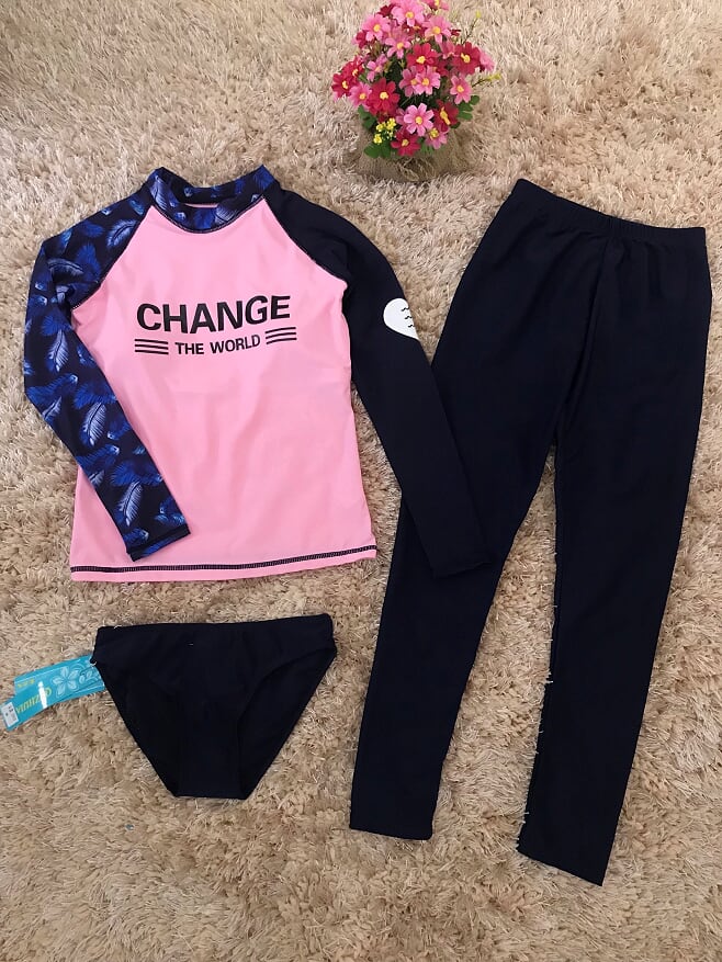 ชุดว่ายน้ำแบบสปอร์ต ชุดว่ายน้ำแขนยาวขายาว ส่งฟรี ems