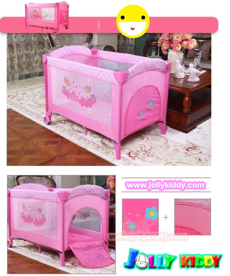 ฺB10103 เตียงplaypen สะดวกพับเก็บได้ สินค้าใหม่คุณภาพดี A2 สีฟ้า
