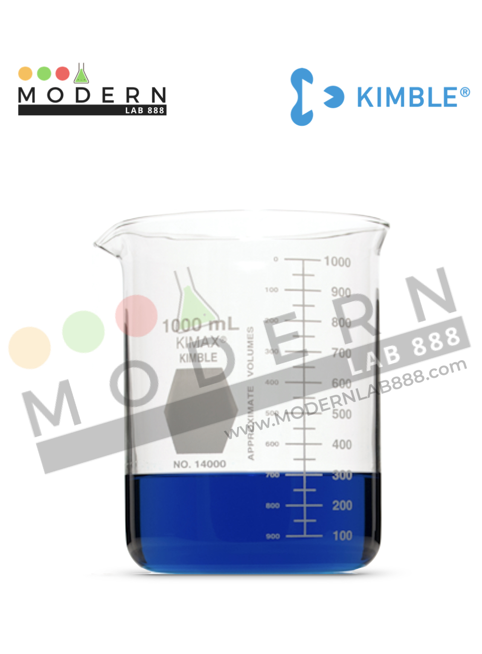 1000ml. บีกเกอร์ทรงเตี้ย / 1000ml. Low Form Griffin Beakers