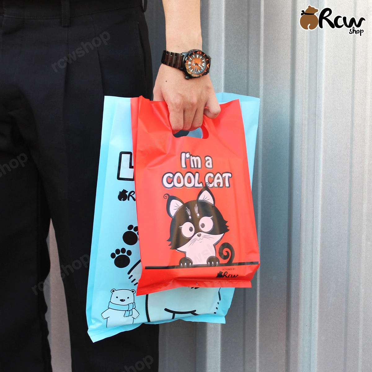 ถุงหื้วบูติก แบบเจาะ (แบบสุ่มลาย 6 สี)