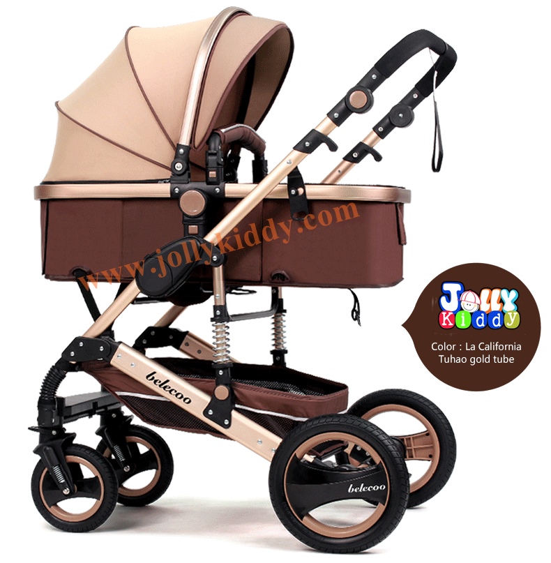 รถเข็นเด็ก Belecoo High Stand Luxury Premium Red wine CS10132