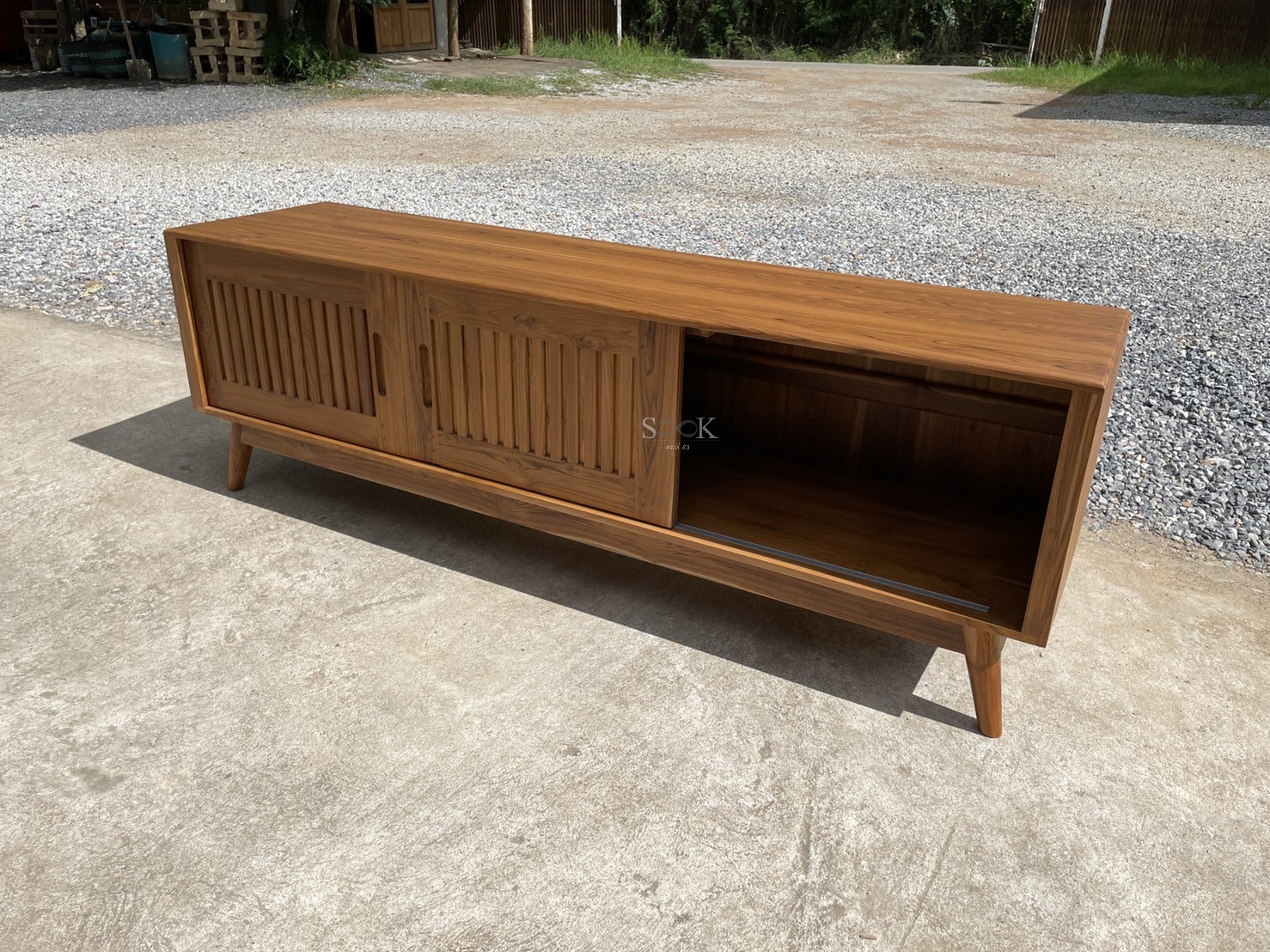 ไซด์บอร์ดบานสไลด์ 2 ลิ้นชัก