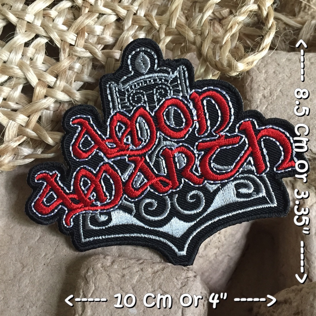 Amon AMarth วงดนตรี ร็อค เฮฟวี่เมทัล พังค์ ตัวรีดแบบปัก อาร์มปัก ตัวรีดติดเสื้อ ตัวรีด ติดกระเป๋า ติดหมวก ติดแจ๊คเก็ต Rock Iron on Embroidered Patch