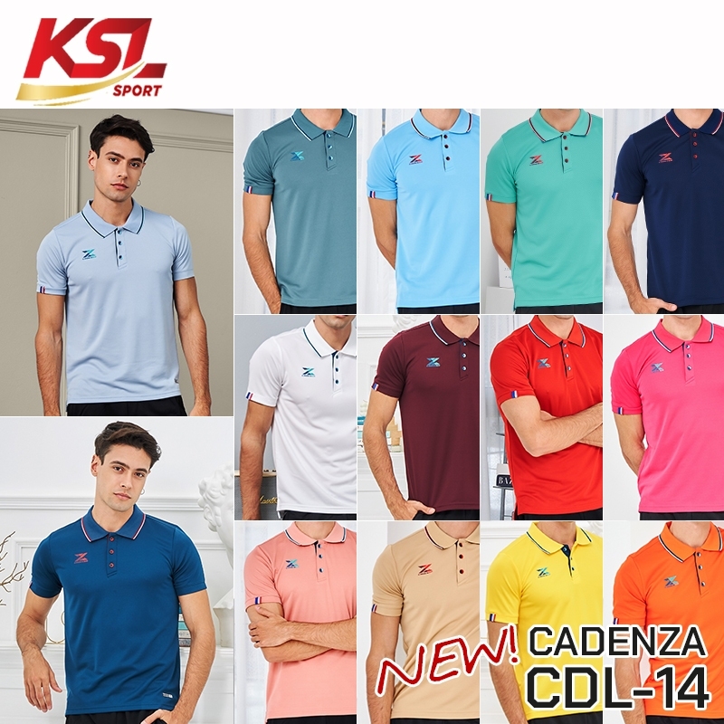 CADENZA เสื้อโปโลผู้ชาย เสื้อคอปก พรีเมี่ยม คาเดนซ่า รุ่น CDL-14 - สีแดง/เลือดหมู/เหลือง/ส้ม/น้ำเงิน/ขาว/ครีม/ฟ้า/ชมพ...