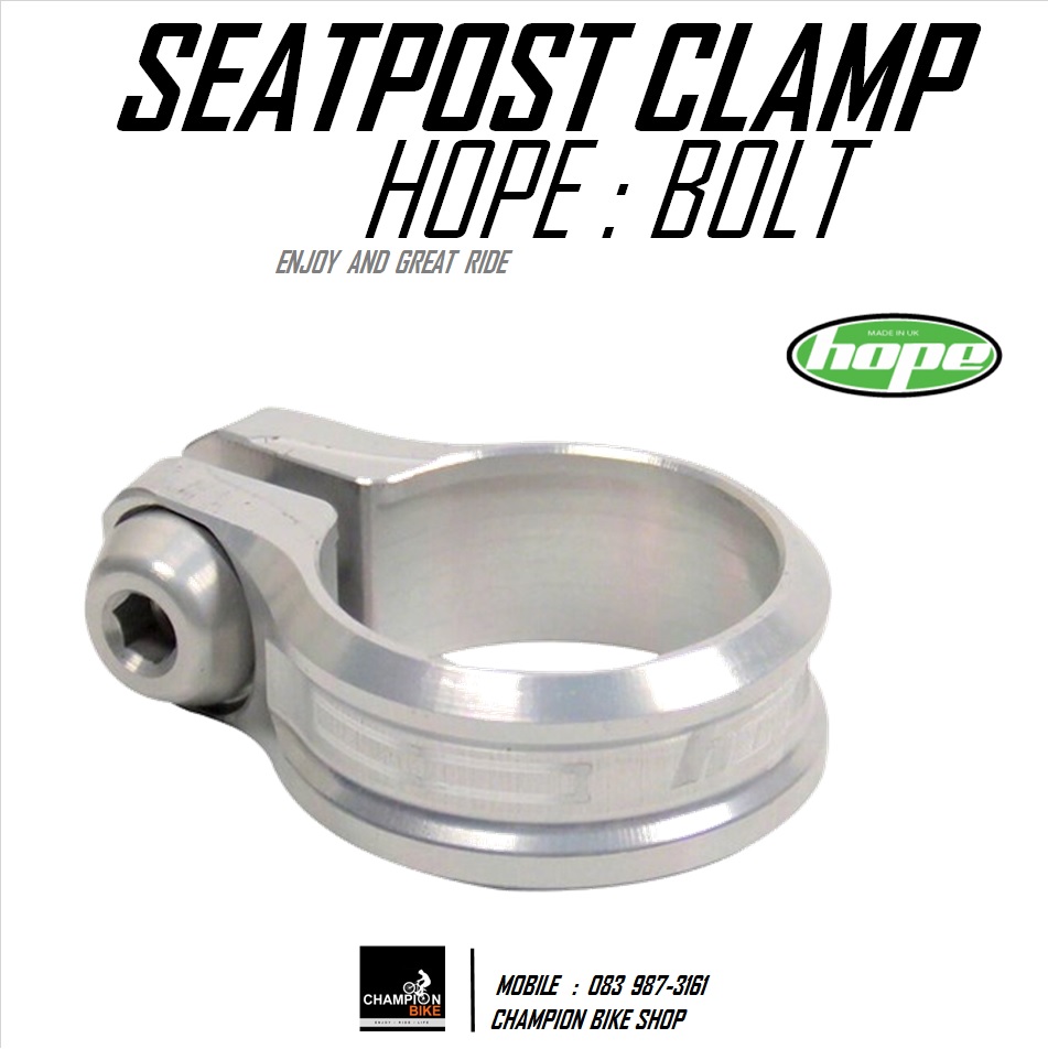 รัดหลักอาน ขนาด 36.4 HOPE : SEATPORT CLAMP สีเงินอลูมินั่ม