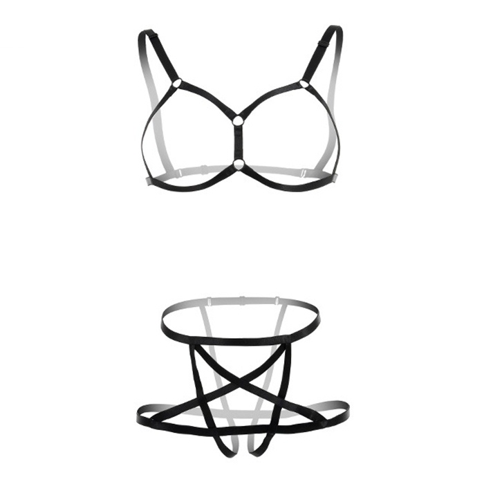 A099-08 ชุดอีโรติก ชุดชั้นในเซ็กซี่สไตล์ SM ตัวชุดมาในแบบสายรัดยางยืดเชื่อมต่อกันเป็นชุดชั้นใน รหัสนี้มาในแบบ 2 ชิ้นบนล่างตามรูปถ่ายสินค้าจริงเลยค่ะ