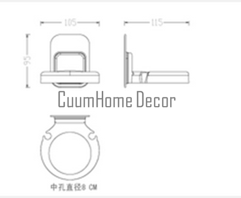 AP-07 ที่วางไดส์เป่าผม ยึดด้วยแผ่นฟิลม์