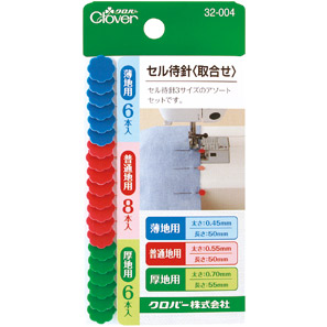 Clover 32-004เข็มหมุดหัวแบน คละสี คละรุ่น สีฟ้า6 เล่ม ขนาดยาว 0.45*50มม สีแดง8 เล่ม ขนาดยาว 0.55*50มม สีเขียว6 เล่ม ขนาดยาว 0.70*55มม