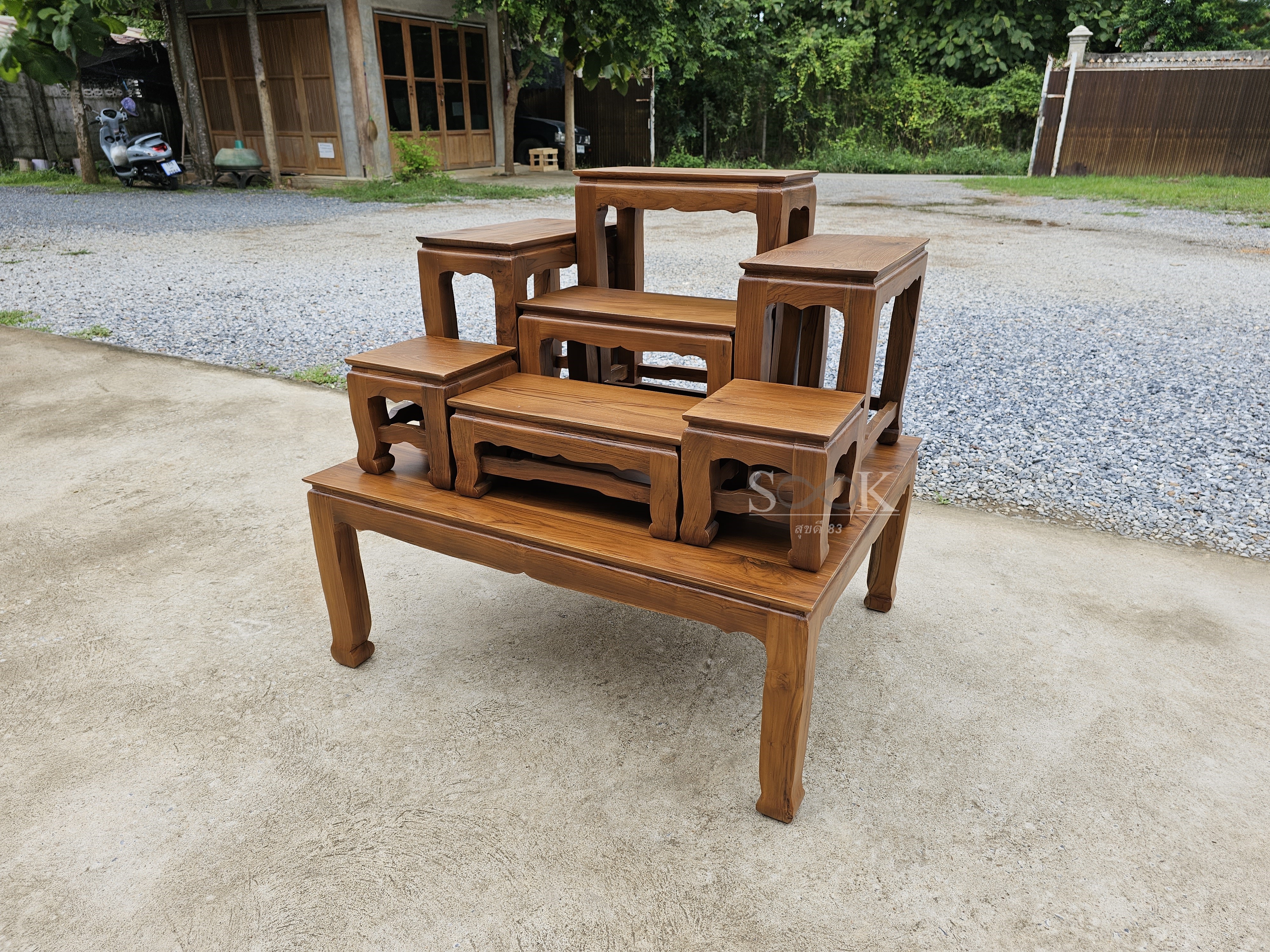 โต๊ะหมู่ 7 x 9 เรียบ