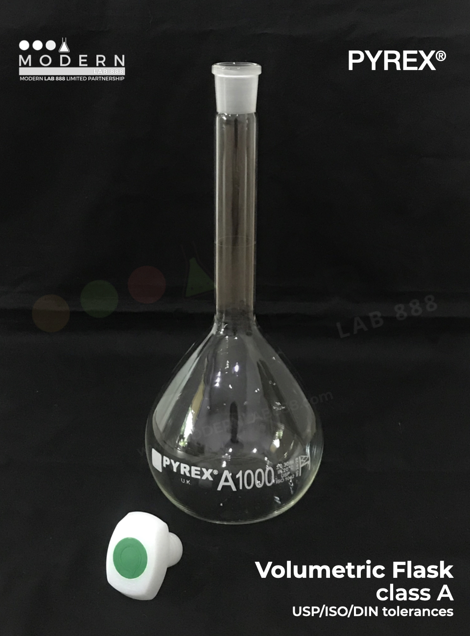 ขวดวัดปริมาตร / Volumetric Flasks, Class A (Batch Certificate), PYREX