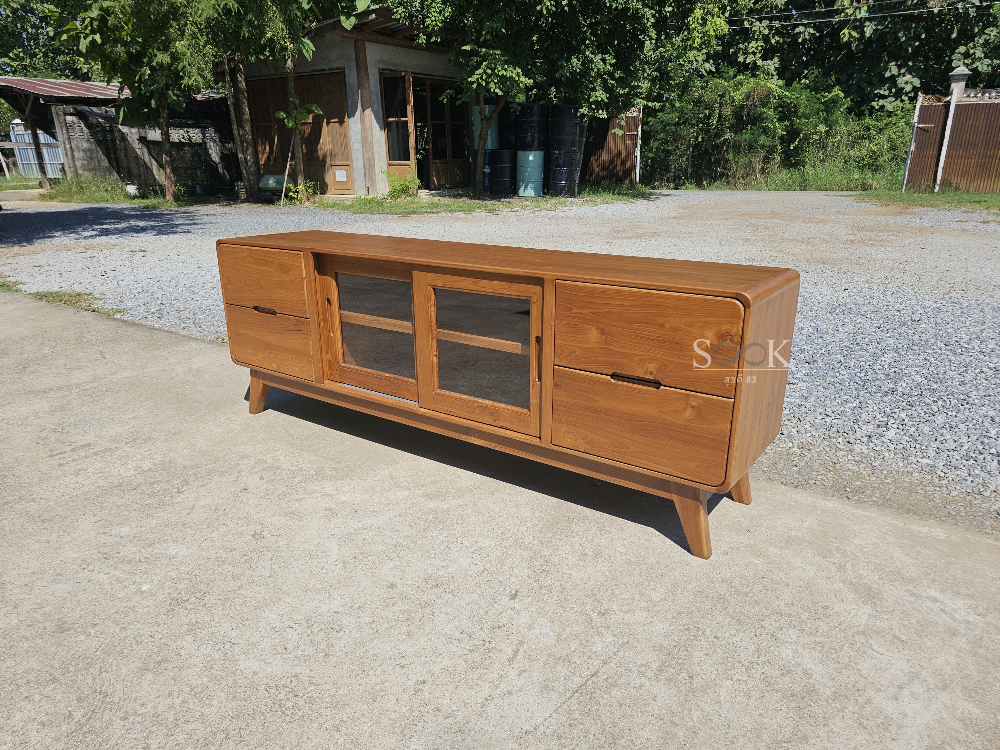 ตู้ไซด์บอร์ดเก็บของวางทีวี