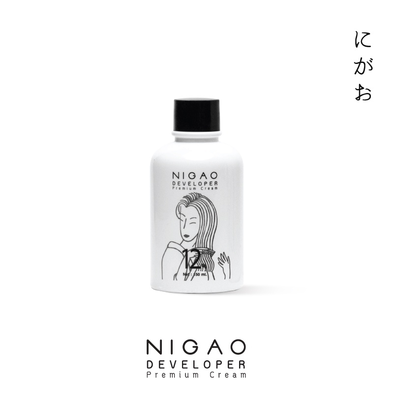 Nigao Developer Premium Cream 12% 150 ml. นิกาโอะ ดีเวลลอปเปอร์ พรีเมี่ยม ครีม ไฮโดรเจน 12 % 150 มล. ทำให้สีผมสว่างขึ้น 3 – 4 ระดับ