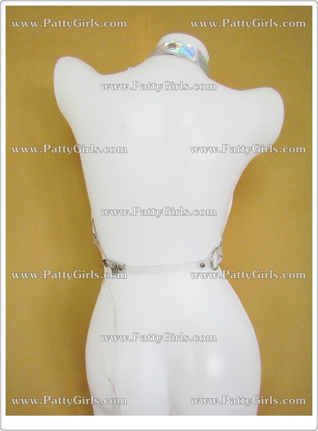 A063 บอดี้เชนบราเซ็กซี่ ชุดโซ่หน้าอกเซ็กซี่มาในแบบสายหนัง(หนังแบบบาง)แต่งด้วยห่วงเหล็กกลมและสายโซ่ สวมใส่แบบปลอกคอแล้วไปรัดด้วยเข็มขัดใสที่ด้านหลังตามรูปเลยค่ะ