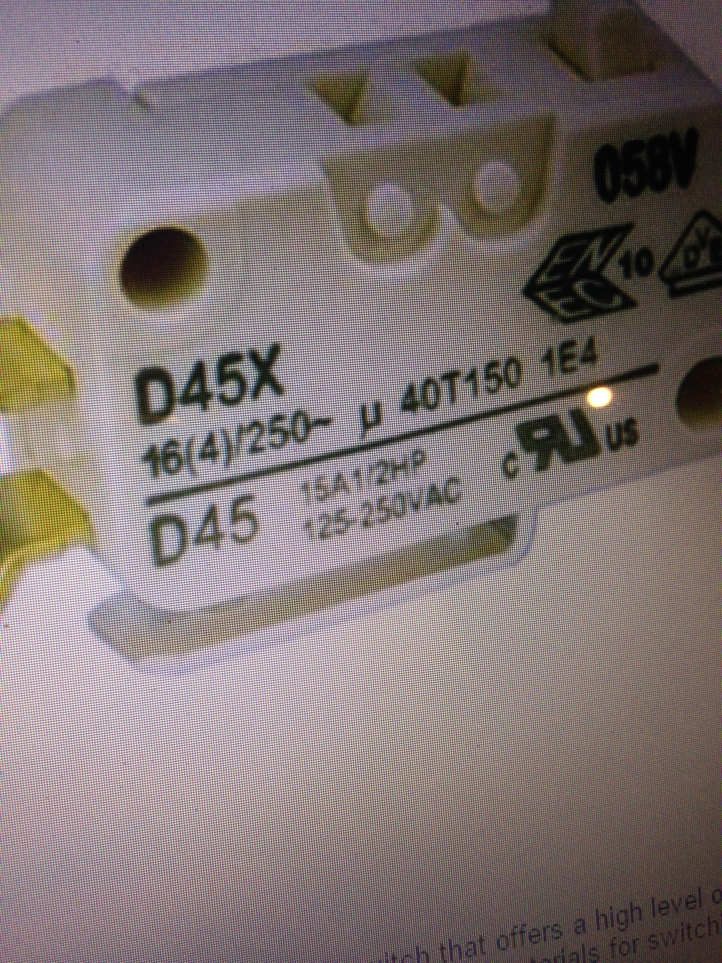 Button Micro switch, 16 A @ 250 V ac SPDT-NO/NC D45U-V3AA