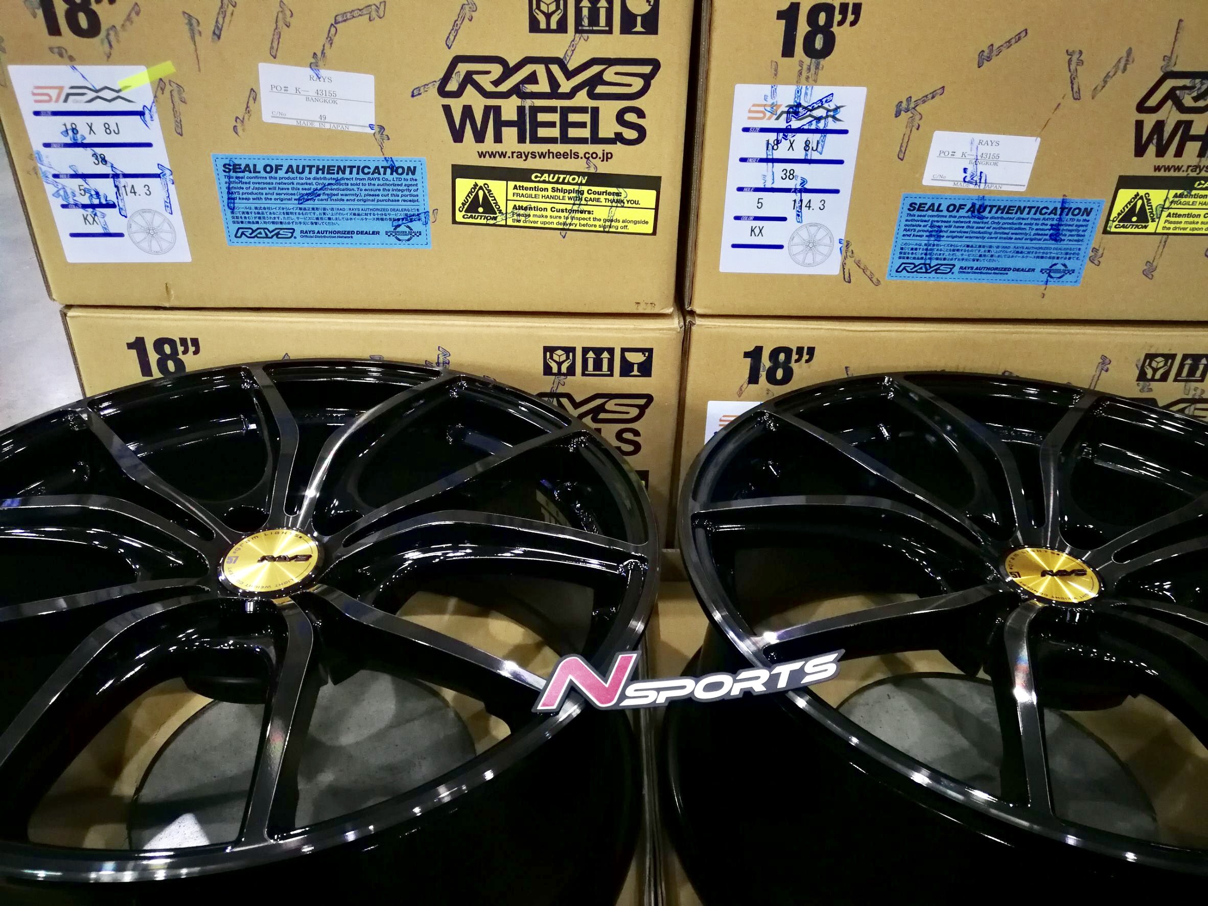 Rayswheel 57FXX CJ รุ่นใหม่ 18x8+38 5-114.3 สีดำ