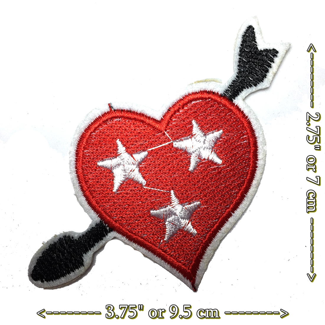 Clearance หัวใจ Cupid น่ารัก ตัวรีดติดเสื้อ อาร์มรีด อาร์มปัก ตกแต่งเสื้อผ้า หมวก กระเป๋า แจ๊คเก็ตยีนส์ Embroidered Iron on Patch